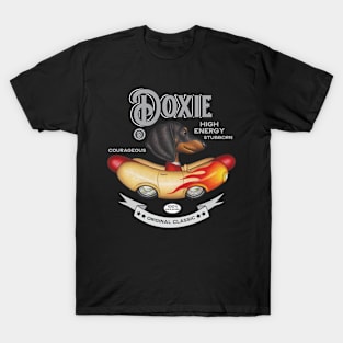 Dachshund in Flaming Wiener Car T-Shirt